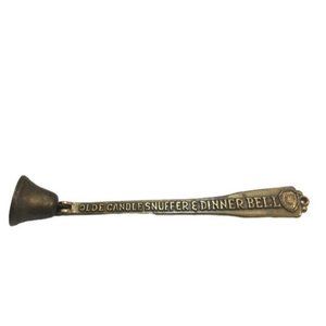 Vintage Olde Candle Snuffer and Dinner Bell one perfect petina